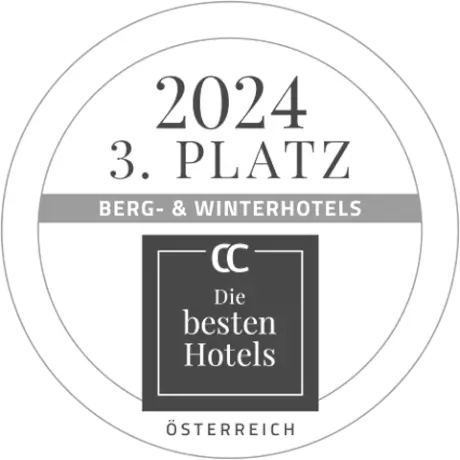 TOP Hotel Hochgurgl erhielt den 3. Platz bei den besten Berg- und Winterhotels 2024.